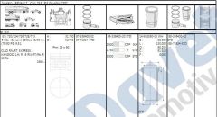 MOTOR KIT 75.8MM STD RENAULT R19 CLIO KANGOO 1.4I E7J PISTON SEGMAN GOMLEK