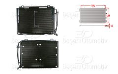 KLIMA RADYATORU 594X439X16 | MERCEDES-BENZ W202 C200D. C220D 96-00 | WISCO