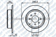 FREN DISKI ARKA DUZ 290.50MM P406 95->