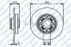 FREN DISKI ARKA RULMANLI 249mm C4 P308 07> DS4 11>