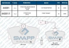 FREN BALATASI ARKA FISLI WVA 23980 TRAFIC VIVARO PRIMASTAR 2001->