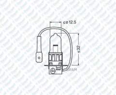 AMPUL 12V H3 55W HALOJEN FAR VE SIS TEK FLAMANLI   ####