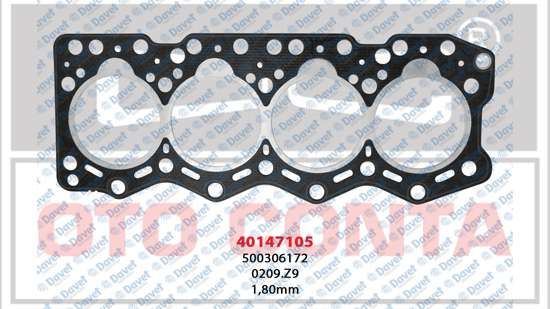 SILINDIR KAPAK CONTA 1.80MM 2 DELIK 96MM DUCATO BOXER JUMPER 2.8D