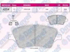 FREN BALATASI ON WVA 24283 FORD B-MAX 2012-> FIESTA 2012-> FIESTA VI 2009-> TOURNEO COURIER 2014-> TRANSIT COURIER 2014-> MAZDA 2 2008->