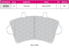 ON FREN BALATASI RENAULT MASTER II III OPEL MOVAN II III 01> INTERSTAR 01> WVA23613