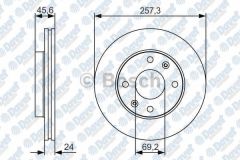 FREN DISKI ON ELENTRA 1.6-1.8-2.0-2.0CRDI00-06MA 0986479207