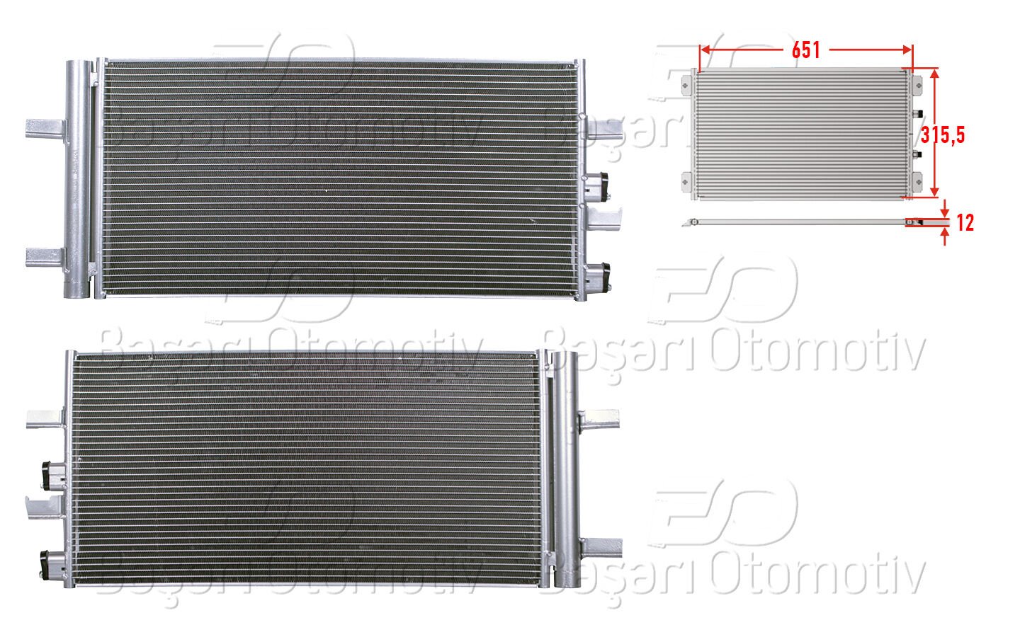 KLIMA RADYATORU 651X315,5X12 | BMW 1 (F40) 116D 2019>BMW MINI COUNTRYMANCOOPER D 2016>BMW 2 GRAN TOURER 216 D 2020> | WISCO