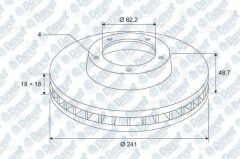FREN DISKI ON HAVALI X2 241-4 HYUNDAI I10 08-11 KIA PICANTO 05-11   ####