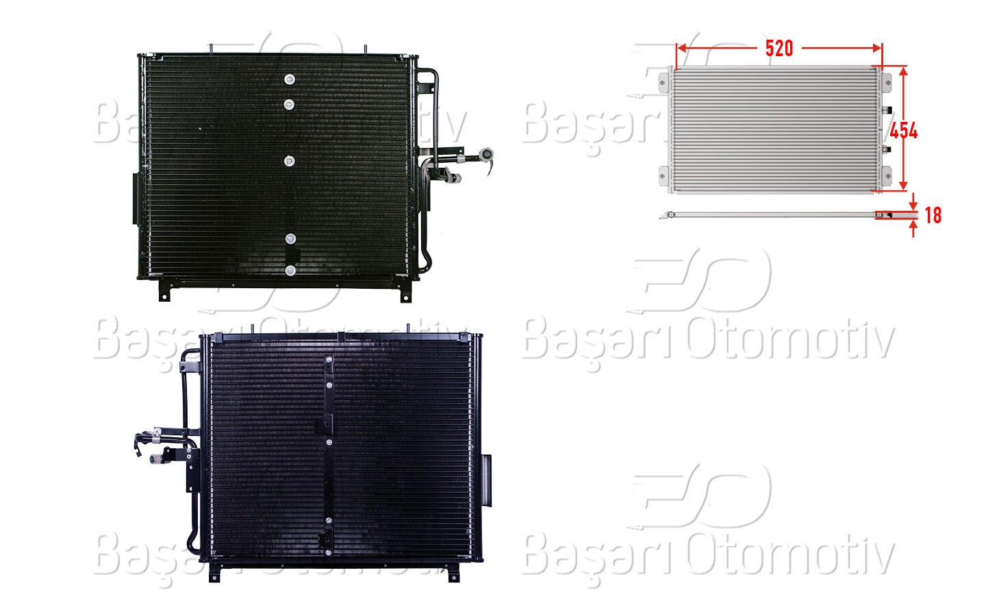 KLIMA RADYATORU 520X454X18 | MERCEDES-BENZ 124 93-97 | WISCO