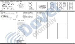 MOTOR PISTON SEGMAN 83.00MM RENAULT LAGUNA 2.0 16V SAFRANE N7Q