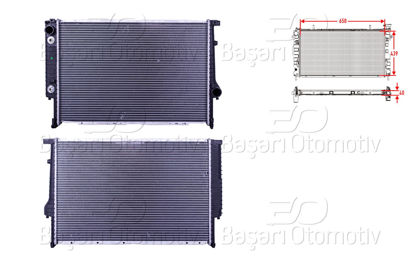 SU RADYATORU BRAZING AT 650X439X40 | BMW 7 SERISI E32 730I. 735IL 1986-94. 8 SERISI E31 89-94 M70 | WISCO