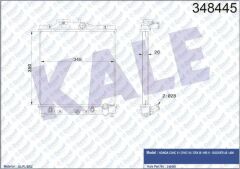 MOTOR SU RADYATORU HONDA CIVIC V / CIVIC VI / HR-V - ROOVER 45 / 400 1.5-1.6 16V 91<95 / 1.4-1.5-1.6 95<01 AT 350X348X26 AL/PL/BRZ