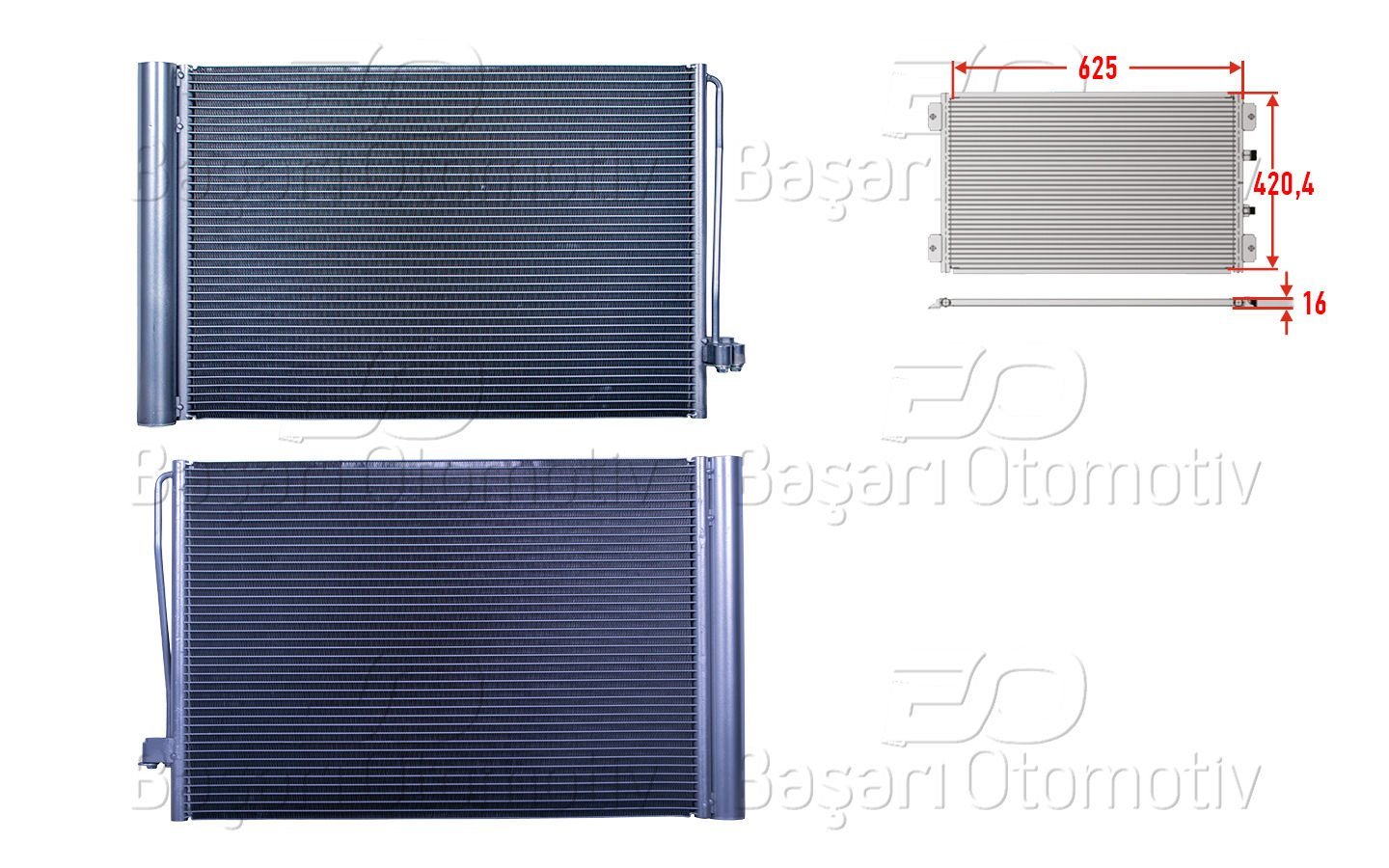 KLIMA RADYATORU 625X420,4X16 | BMW 5 SERISI E60. E61. 6 SERISI E63. E64. 7 SERISI E65. E66. E67 00-10 | WISCO