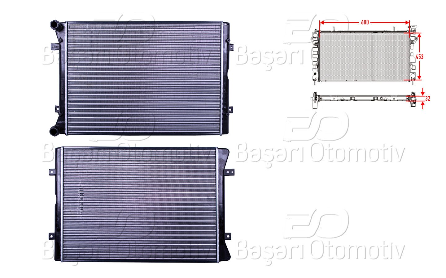 SU RADYATORU MEKANIK MT-AT 600X453 MM | VW SHARAN 1.9 TDI 03 ASZ BTB BVH BRT | AUTOLUX