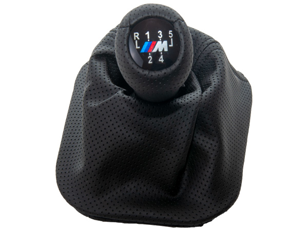 Topuzlu Vites Körüğü E34 -5 İleri- Man.Şanz; Siyah Noktalı Suni Deri -///M-