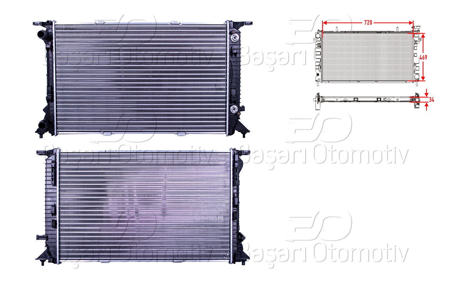 SU RADYATORU MEKANIK AT 720X469 MM | AUDI A4 A5 Q5 1.8 TFSI 2.0 TDI 2.0 TFSI 08> | AUTOLUX