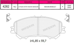 ON FREN BALATASI  NISSAN QASHQAI 2013 > KADJAR 15> WVA 22065