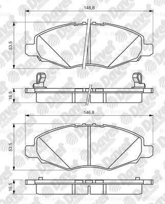 FREN BALATASI ON HI LUX PICKUP 25D 4D 11/2001/> HI LUX PICKUP 25 12/2007/>