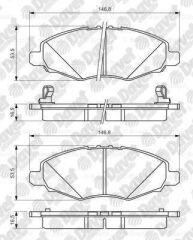 FREN BALATASI ON HI LUX PICKUP 25D 4D 11/2001/> HI LUX PICKUP 25 12/2007/>