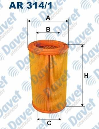 HAVA FILTRESI BERLINGO EM-PARTNER EM 02-03 DW8B / P306-XARA UZUN TIP   ####