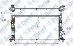 MOTOR SU RADYATORU BRAZING FOCUS II 04-12 CMAX 1.6TDCI 1.8TDCI 2.0TDCI 05-07-10 VOLVO S40 1.6D C30 C70 V50 672X358X26 MANUEL SANZUMAN