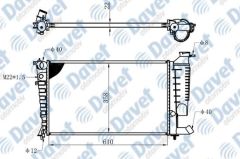 MOTOR SU RADYATORU P306-XSARA 93-97 1.8-1.6I KLIMALI  610 X 378 X 23 MANUEL SANZUMAN