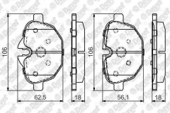FREN BALATASI ARKA WVA 24561 - 24562 BMW F10 520/525/530D-523
