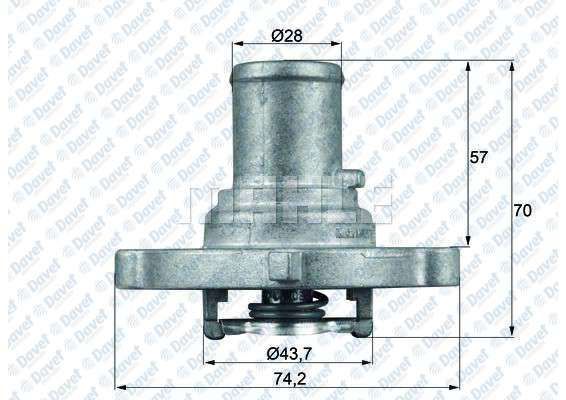 TERMOSTAT 87C ALBEA-PALIO-STILO-IDEA-PUNTO-STRADA-MAREA 1.2 16/1.4 16V