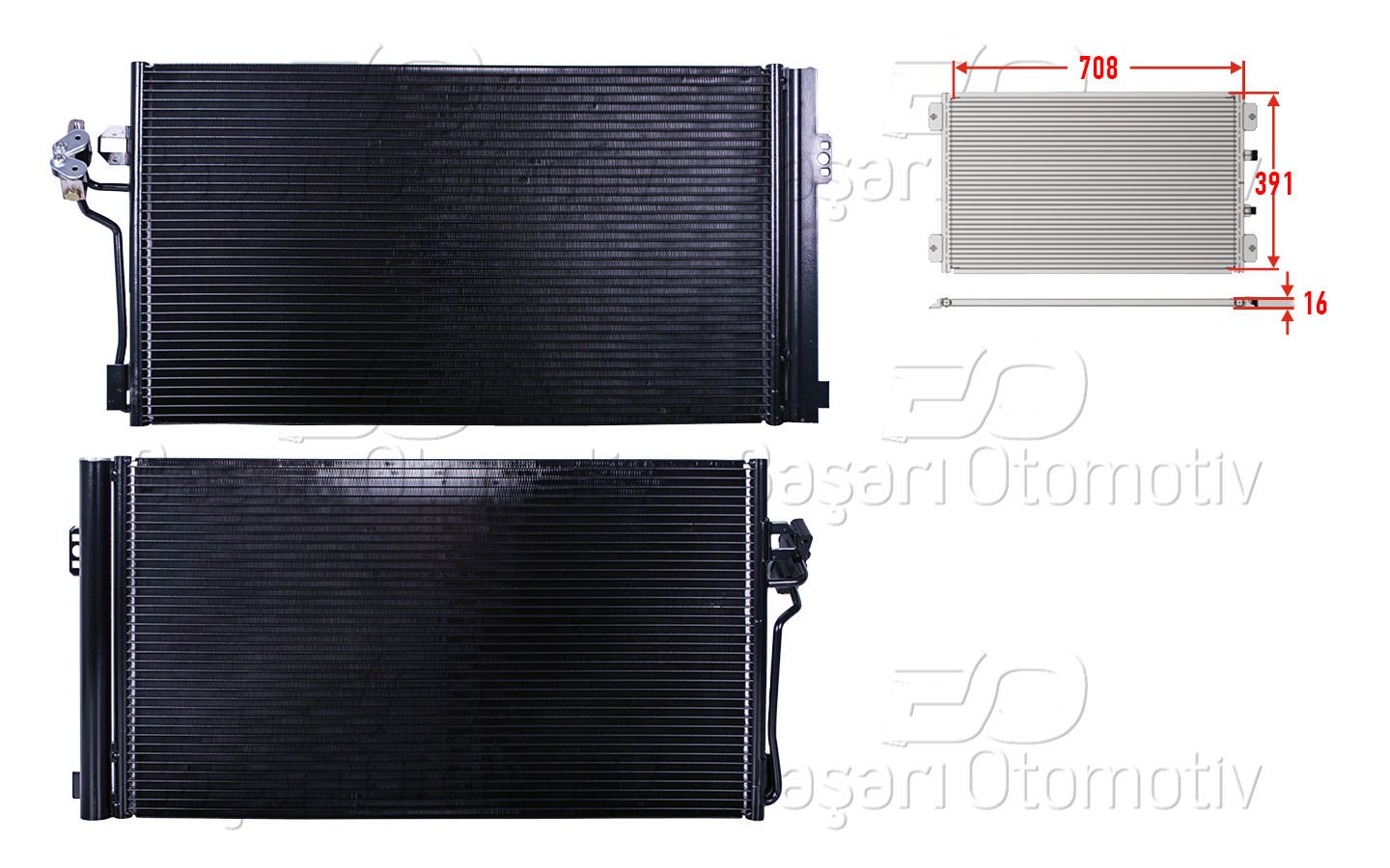 KLIMA RADYATORU 708X391X16 | MERCEDES-BENZ VITO. VIANO 04> | WISCO