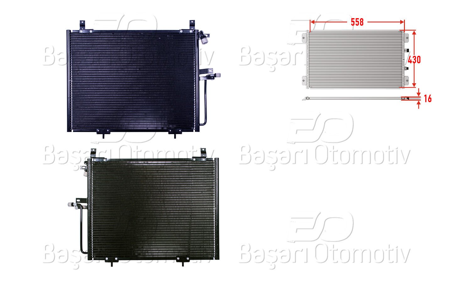 KLIMA RADYATORU 558X430X16 | MERCEDES-BENZ W124 230E 84> | WISCO