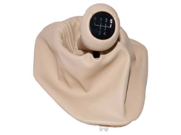 Topuzlu Vites Körüğü E39 -5 İleri- Man.Şanz; Bej Suni Deri Işıklı