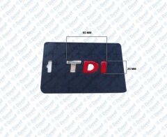 YAZI TDI IKI KIRMIZI 2CMX6CM VOLKSWAGEN-TDI