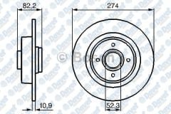 FREN DISKI ARKA RULMANSIZ 274mm RENAULT MEGANE SCENIC 1.4-1.6 16V 1.9 DCI DTI   ####