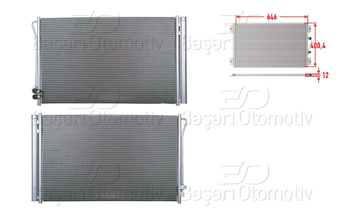 KLIMA RADYATORU 646X400,4X12 | MERCEDES-BENZ VITO 15> | WISCO