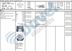 MOTOR PISTON SEGMAN 73,70MM 0,20 KISA STD PEUGEOT P107 P1007 P206 P3007 BIPPER NEMO CITROEN C1 C2 C3 DV4TD 1,4HDI 8V FORD FIESTA 1,4TDCI