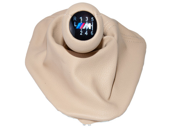 Topuzlu Vites Körüğü E39 -6 İleri- Man.Şanz; Bej Suni Deri Işıklı -///M-