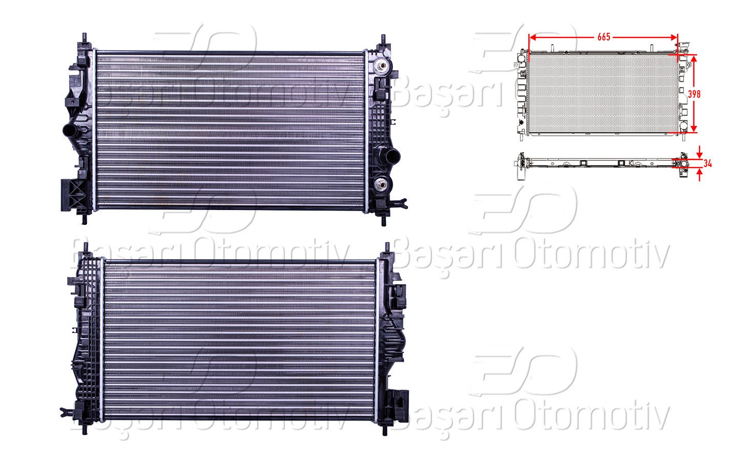 SU RADYATORU MEKANIK AT 665X398X34 | OPEL ASTRA J INSIGNIA ZAFIRA C 1.6 SIDI 12 > | AUTOLUX