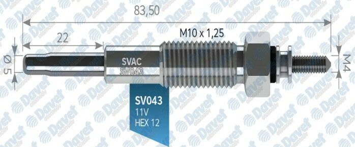 KIZDIRMA BUJISI 11V RANGER 2.5D/2.5TD 4X4 MAZDA 626 2.0D - MAZDA B 2.5D 4WD YM