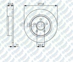 FREN DISKI ARKA 278mm CONNECT TOURNEO 1.8TDCI 1.8I 02-> ESKI NO: 0986479070