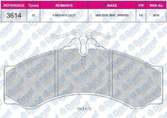 FREN BALATASI ON/ARKA  WVA 29076 SPRINTER 408 412 414 VW LT35-50 1995>