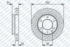 FREN DISKI ON FORD RANGER TKE 2.2-3.2 11> MAZDA BT 50 2.2TDCI 12>