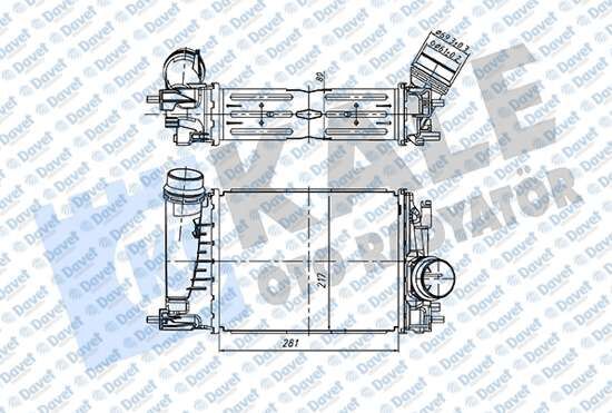 TURBO RADYATORU RENAULT MEGANE IV 15> SCENIC IV 15> KADJAR 15> CAPTUR I 13> TALISMAN 15> 1.3TCE BRAZING 281X217X80