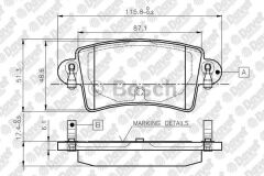 E:NO BOSCH 0986TB2401 FREN BALATASI ARKA WVA 23669 MASTER II MOVANO INTERSTAR 2001->