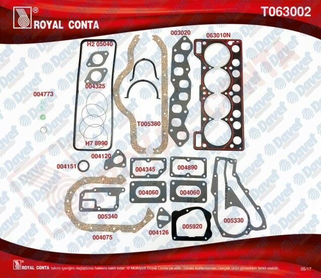 CONTA MOTOR TAKIM KECESIZ RENAULT R9 1600
