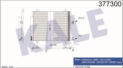 KLİMA RADYATÖRÜ 377300 C8 EXPERT (AL/AL) (560x450x16) (KURUTUCU İLE)