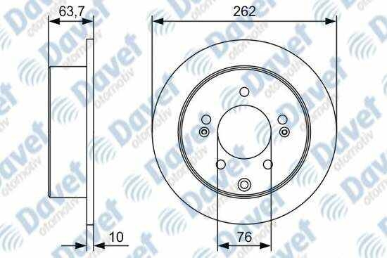 FREN DISKI ARKA 262mm KIA CERATO SOUL 2009>