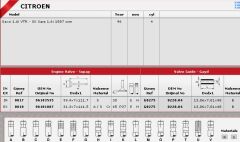 SİBOP TAKIMI 0817 0818 IN 4 EX 4 XSARA 1.6İ 8V TU5JP (IN:4/EX:4)