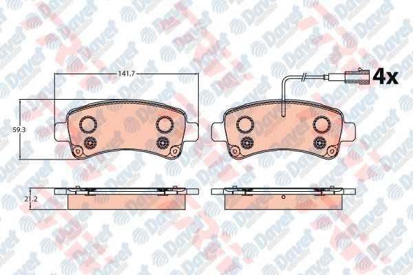 ARKA FREN BALATASI DUCATO 14> KABLOLU