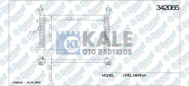 SU RADYATORU OPEL MERIVA 1.7 CDTI 03-10 AL/PL/BRZ MANUEL   ####