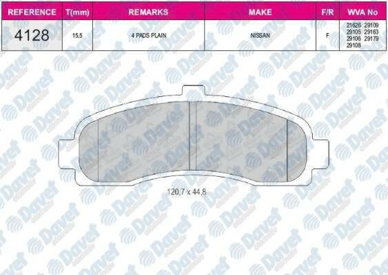 FREN BALATASI ON WVA 21626 NISSAN MICRA II 92-02   ####